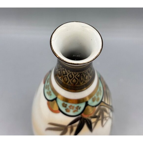 Vtg‎ Japanese Hand Painted Vase Sake Bottle Porcelain - Picture 5 of 7